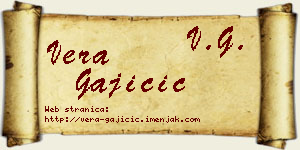 Vera Gajičić vizit kartica